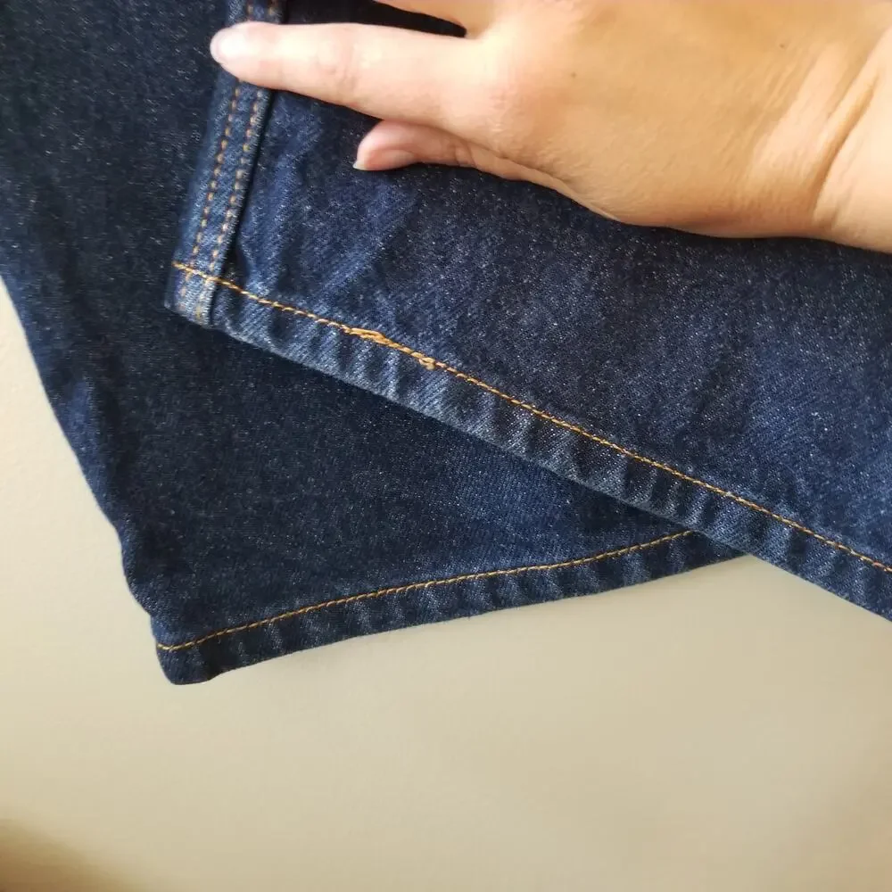Vintage Y2K Men's Levi's 505 Dark Wash Regular Fit Straight Leg Jeans, 40x30